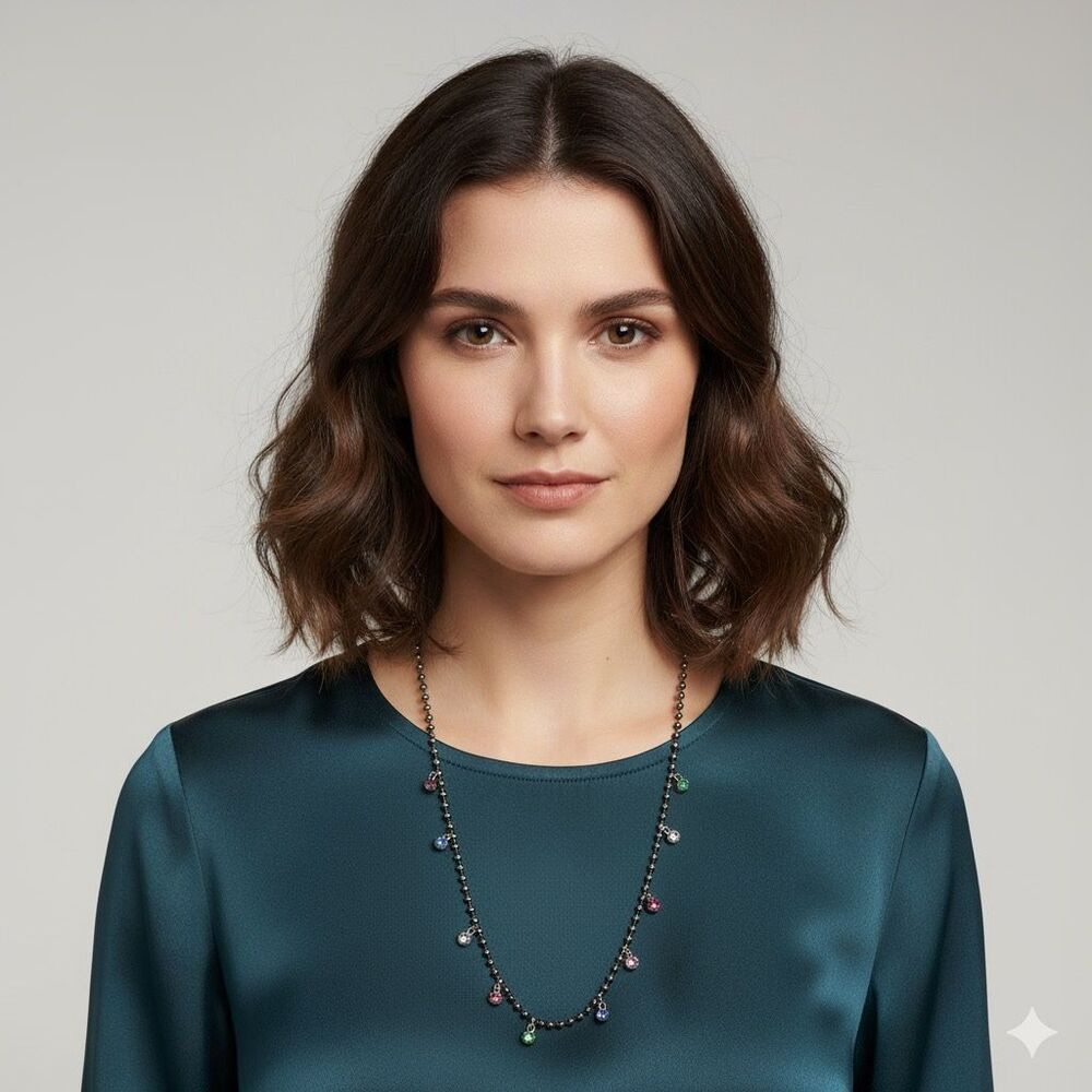 Women's Unbranded Black Multi-color Charm Necklace One Size